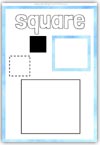 Square playdough shape mat