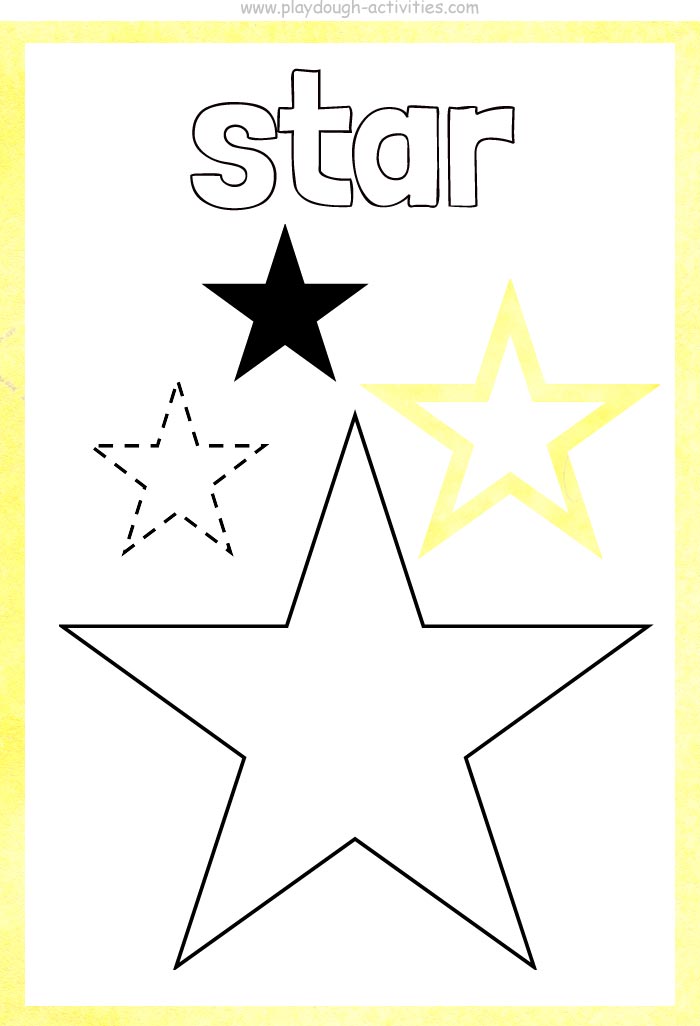 Star shape playdough mat