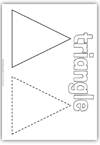 Triangle shape outline template