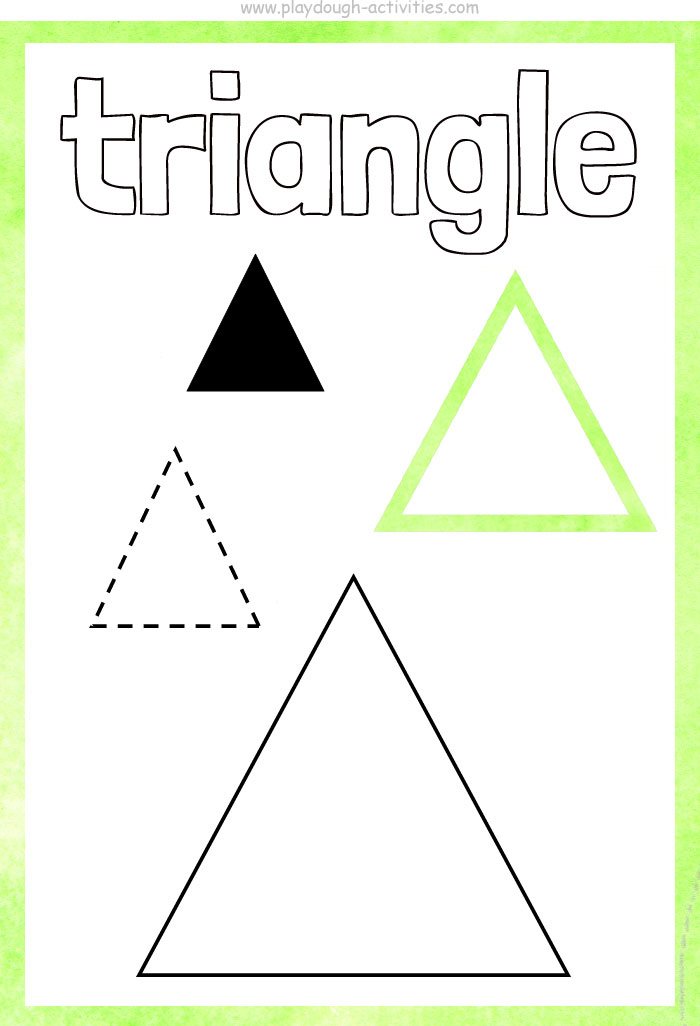 Triangle shape playdough mat