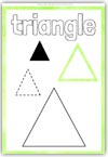 Triangle playdough shape mat