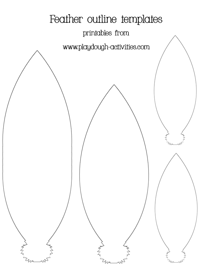 Feather outline templates