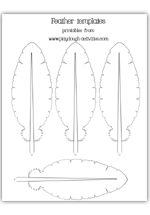 Feather picture templates