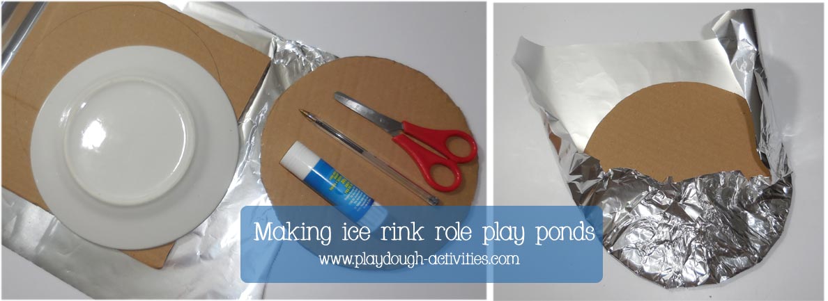 Making icy ponds from foil and card