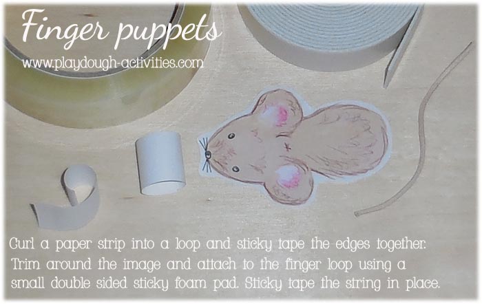 Making paper loop finger puppets