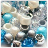 Buy a blue silver and white pony bead mix on amazon.co.uk