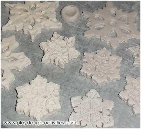 Airdry handmade snowflake shaped decorations