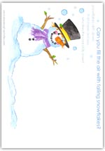 Click to print the snowman snowflake playdough mat