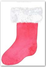 Red Xmas stocking play dough mat printable