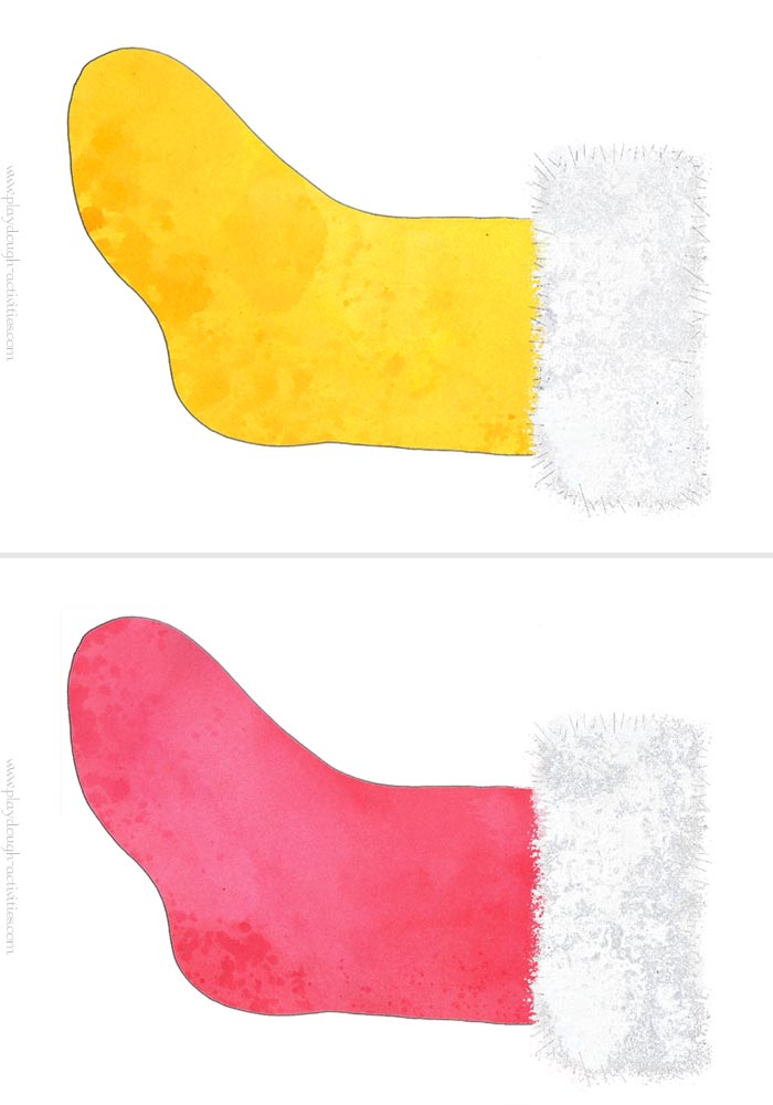 Yellow gold and red Christmas stocking stuffers - print laminate and gift