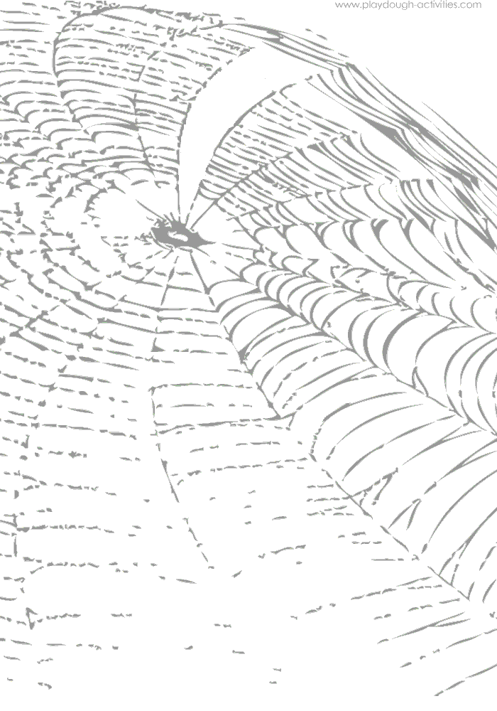 Broken spider web playdough mat for tracing and playdough modelling activities