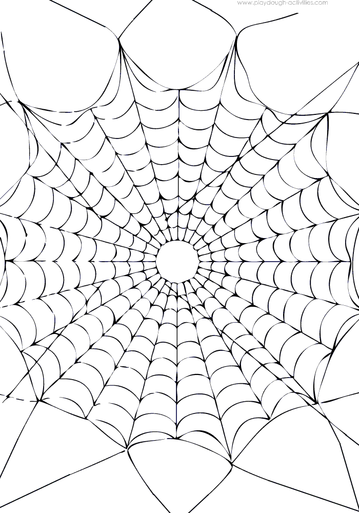 Halloween spiderweb picture printable