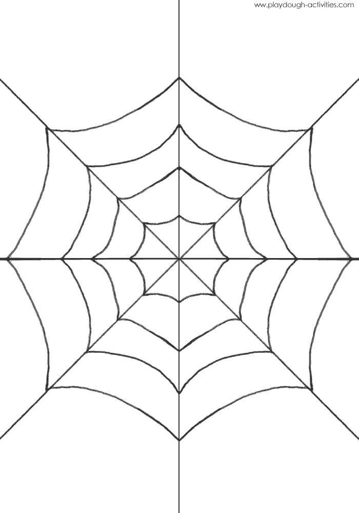 spiderweb playdough mat