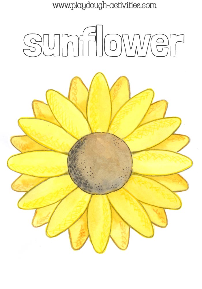 Sunflower playdough mat
