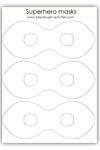 Super hero face mask outline template