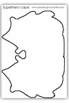 Super hero cape outline template