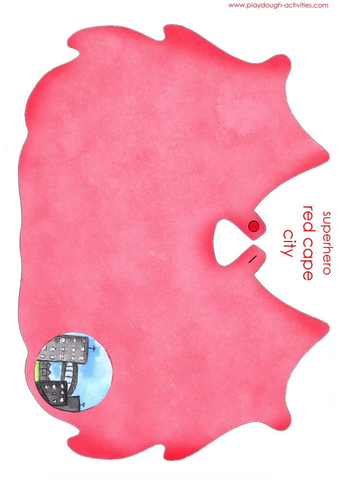 Superhero red cloak cape city - rescue adventure