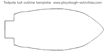 Tadpole tail outline template
