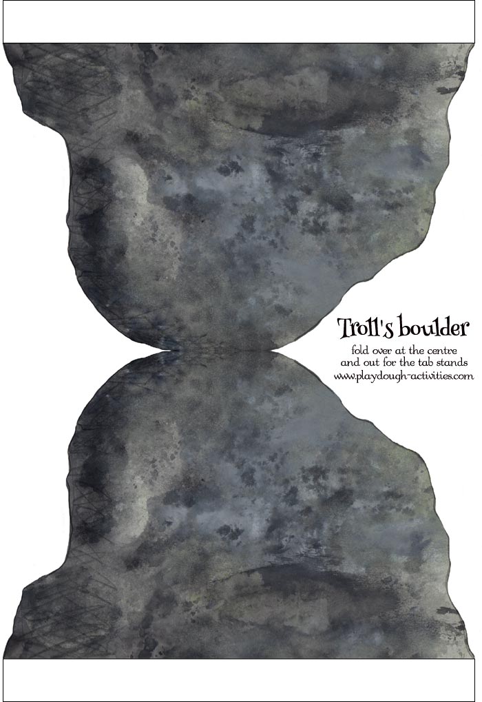 Troll's hiding boulder picture printable