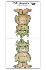 Troll grumpay and happy picture printable