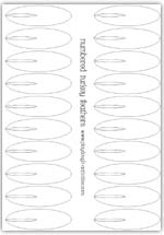 Outline feathers for counting and writing numbers