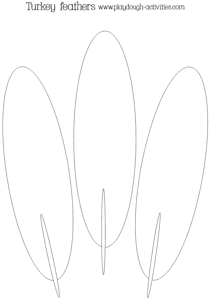 3x large feather vane outline templates