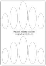 Blank feather outline templates