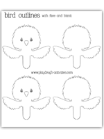 Bird outline templates