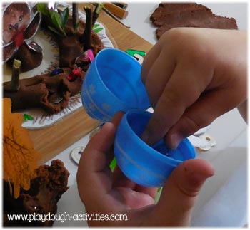 Plastic pop open eggs for preschool hide and find activities
