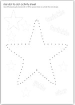Star outline playdough activity sheet