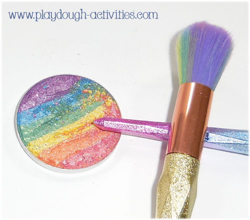 Rainbow mica powder for dusting unicorns