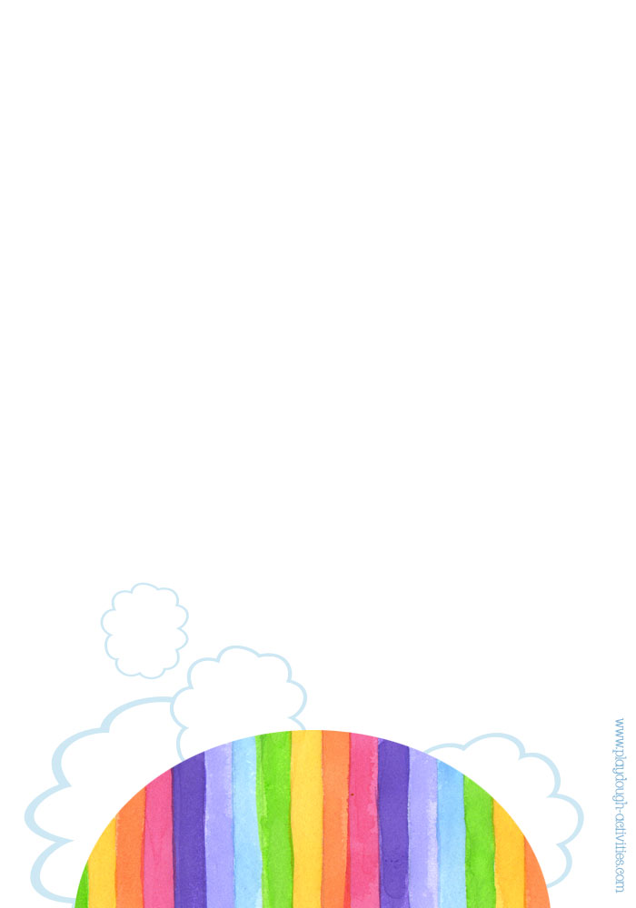 Unicorn game board 2 - playdough cloud counting activity