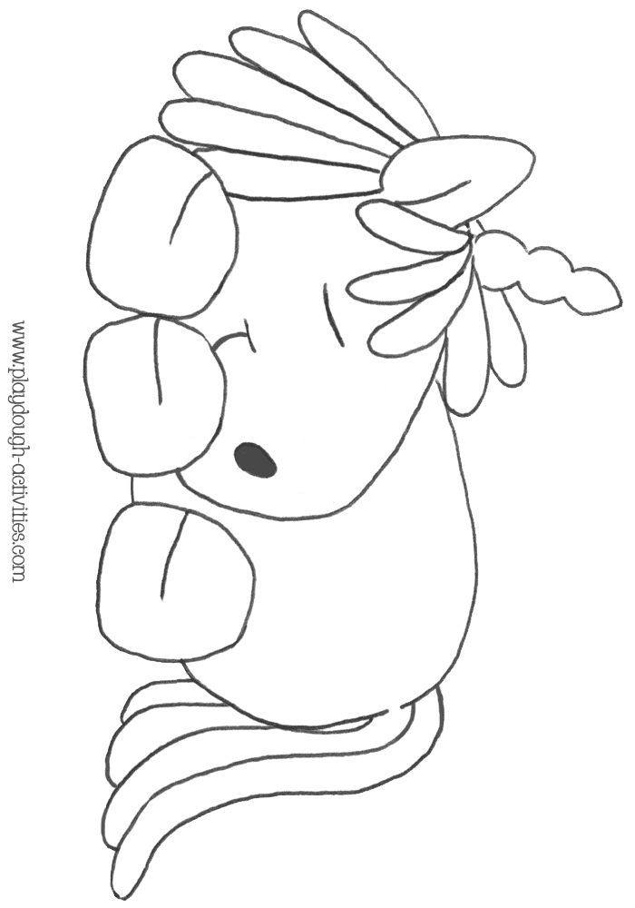 Sleeping unicorn colouring picture, outline template