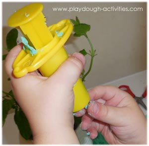 Play with extruders that exercise hands, fingers and wrists