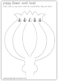 Click to view the full sized poppy head printable