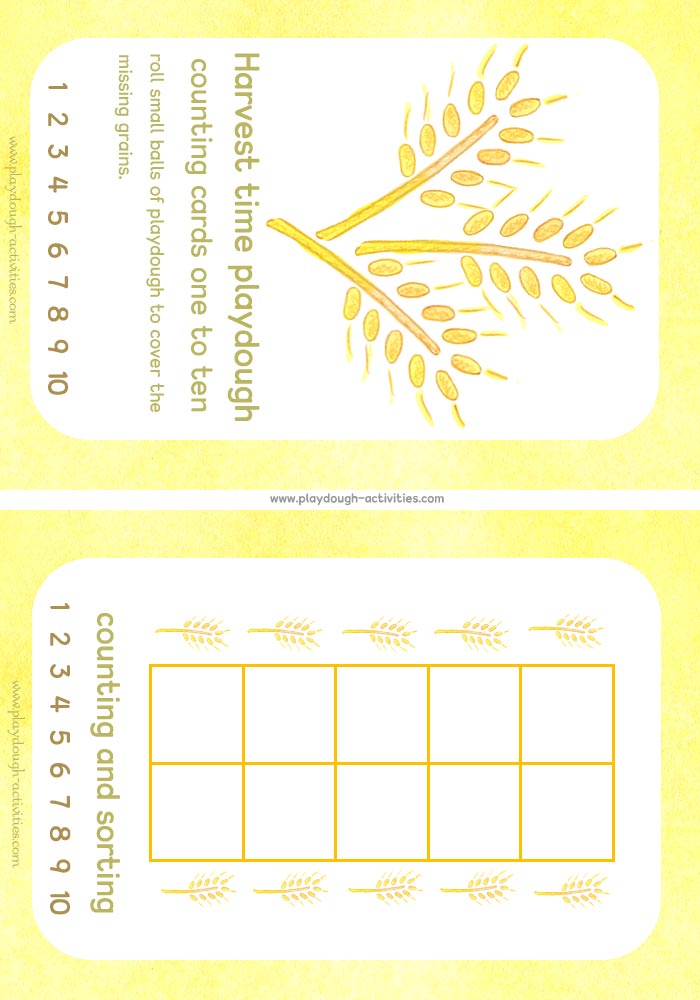 Autumn harvest counting mat