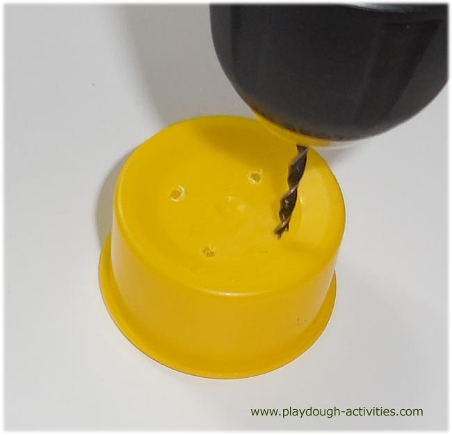 Drainage holes in Play Doh containers