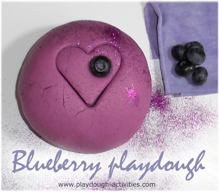 Stain playdough and fabric with a recipe for blueberry dye