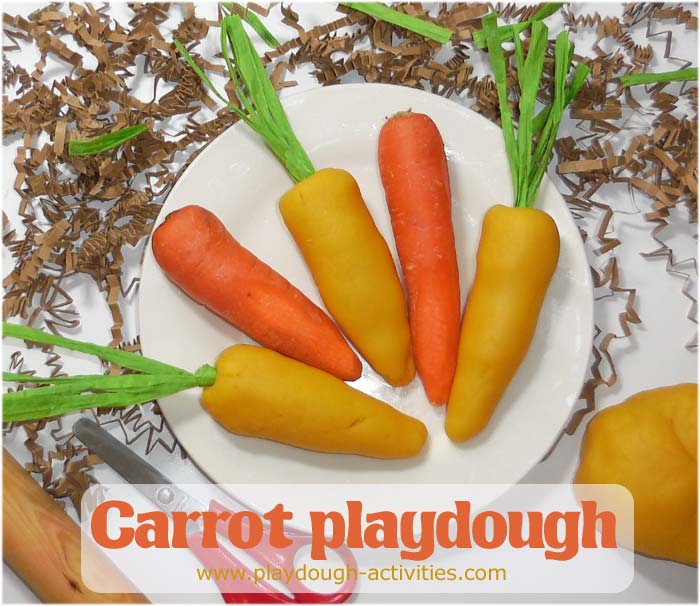 Carrot dye recipe to make carrot playdough
