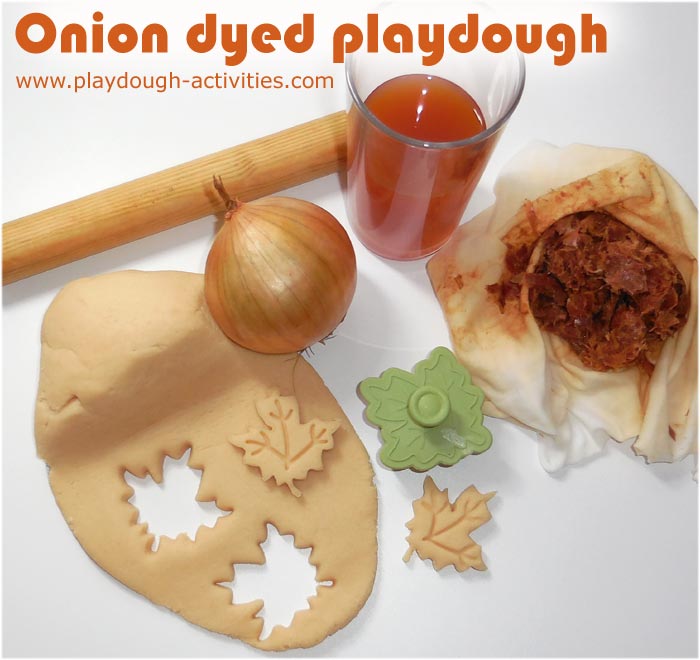Onion dyed playdough activities