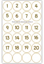 Number counting discs for serving pancakes