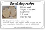 Click to view and print the sand clay recipe card