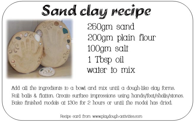 Sand clay recipe instruction guide