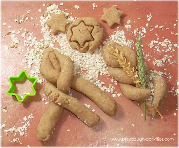 Wholegrain brown playdough - pretend play bakeries and bread plaits