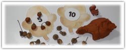 Playdough acorn counting ctivity - number line printable