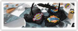 Superhero playdough - black cape cave