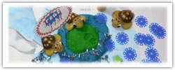Superhero playdough - blue cape island