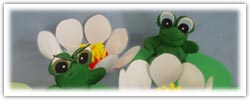 Playdough frogs activity