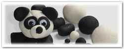 How to make a Panda Bear from playdough