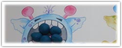 Hungry blue monster playdough